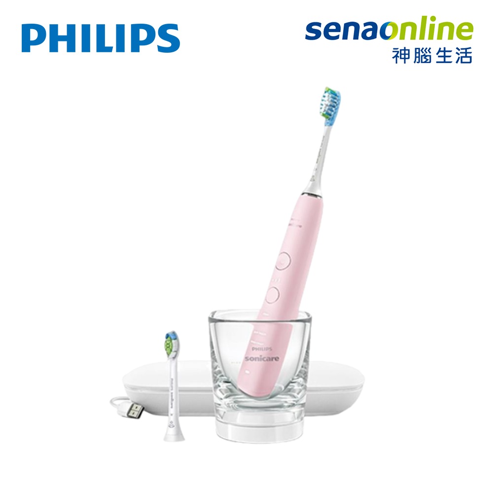 【APP下單4%回饋★領券再折】[贈4入刷頭]PHILIPS飛利浦 Sonicare煥白閃耀智能鑽石音波電動牙刷 粉鑽 HX9912/40