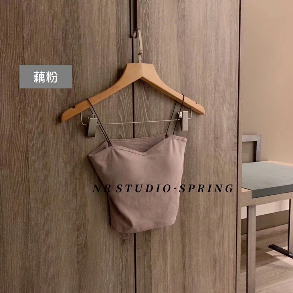 台灣現貨｜胸墊背心 內搭細肩帶 背心 美背背心 短版背心 小可愛 ｜丹丹悅生活 7