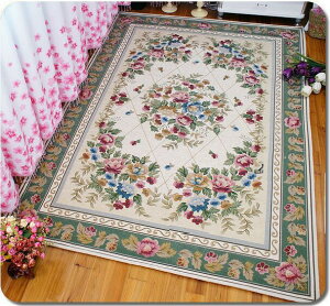 外銷等級 外銷歐美 最新款 歐洲宮廷貴族風 花團簇擁 高級尊貴氣派客廳地毯 (客製訂作款)