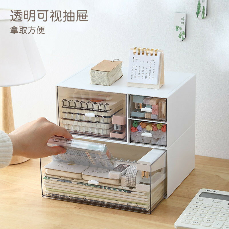 公司貨 最低價 化妝品收納盒 化妝品面膜護膚收納盒家用防塵辦公室書桌上桌面文具收納盒