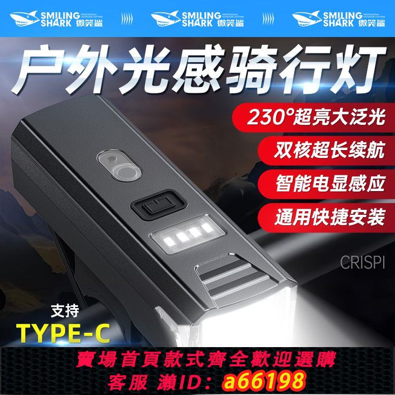 【臺灣公司 可開發票】自行車車前燈夜騎照明強光手電筒前燈充電防雨超亮山地車戶外騎行