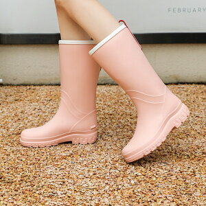 新款日系女士雨鞋 高雅氣質 簡約款中高筒女鞋防水防滑工作膠鞋外出廚房雨天