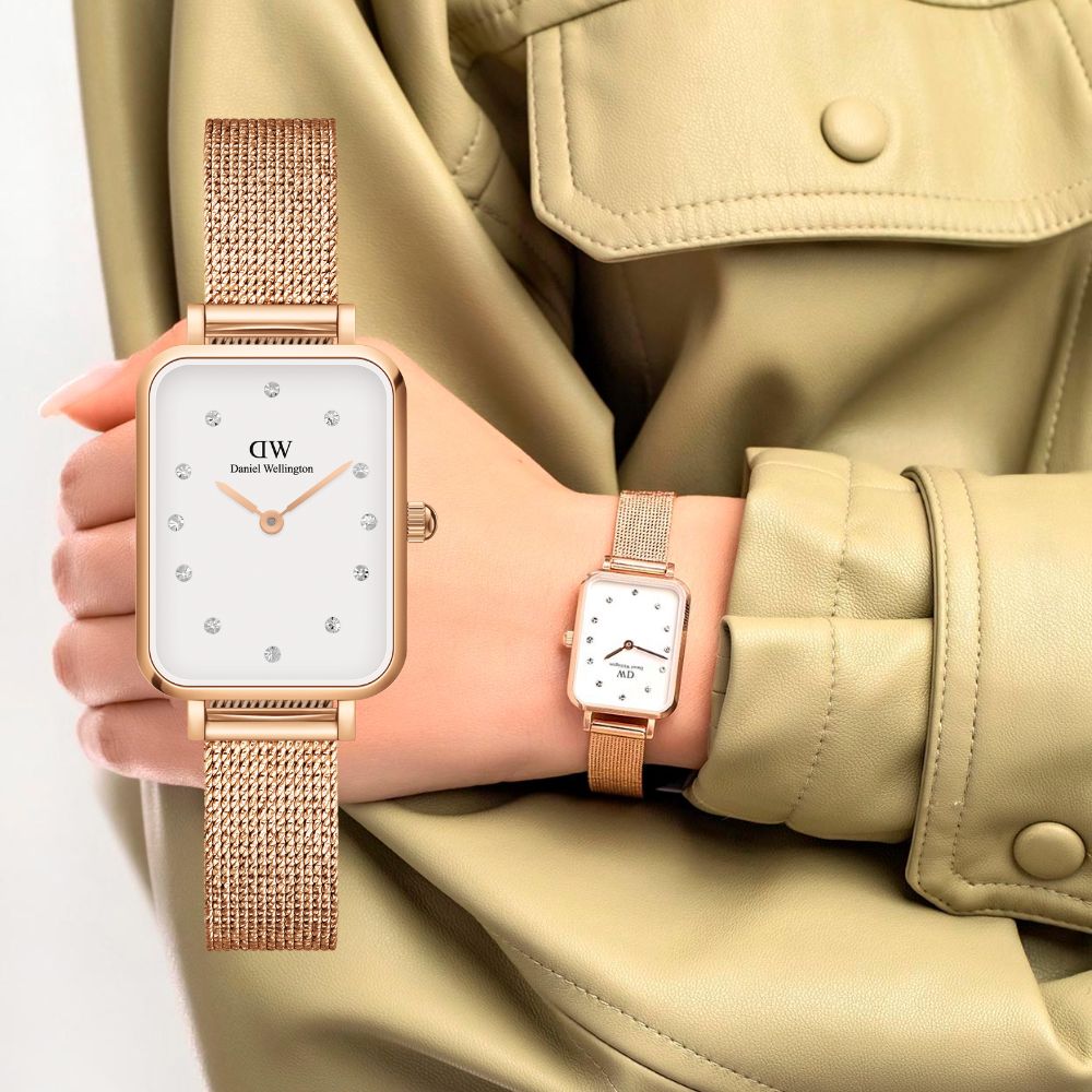 送禮首選★Daniel Wellington DW 手錶 Quadro Lumine 20X26-星辰系列貝母盤麥穗鋼琴方錶 DW00100527    【全館滿額折價★APP下單點數4倍送】線上購買享_實體門市同步服務