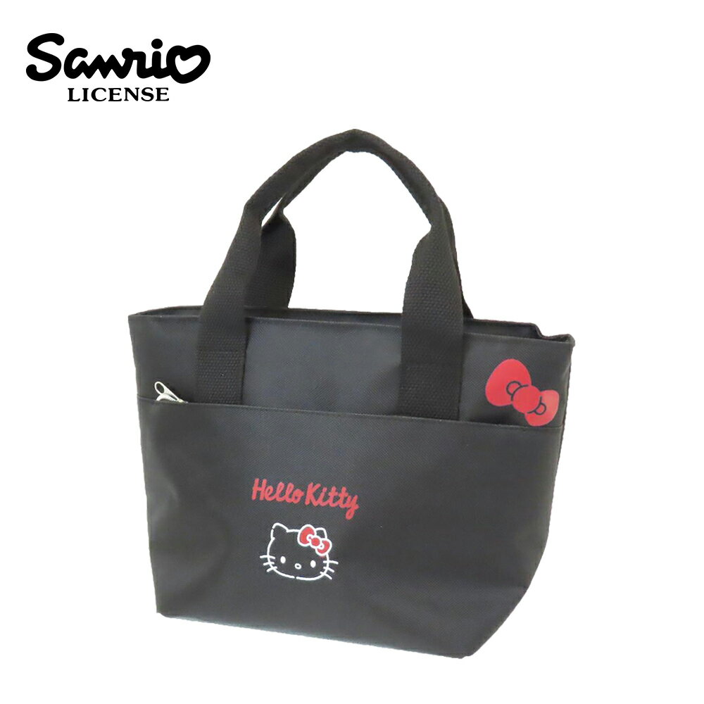 【日本正版】凱蒂貓 帆布 保冷袋 手提袋 便當袋 保冷提袋 保溫袋 Hello Kitty 三麗鷗 Sanrio - 579623