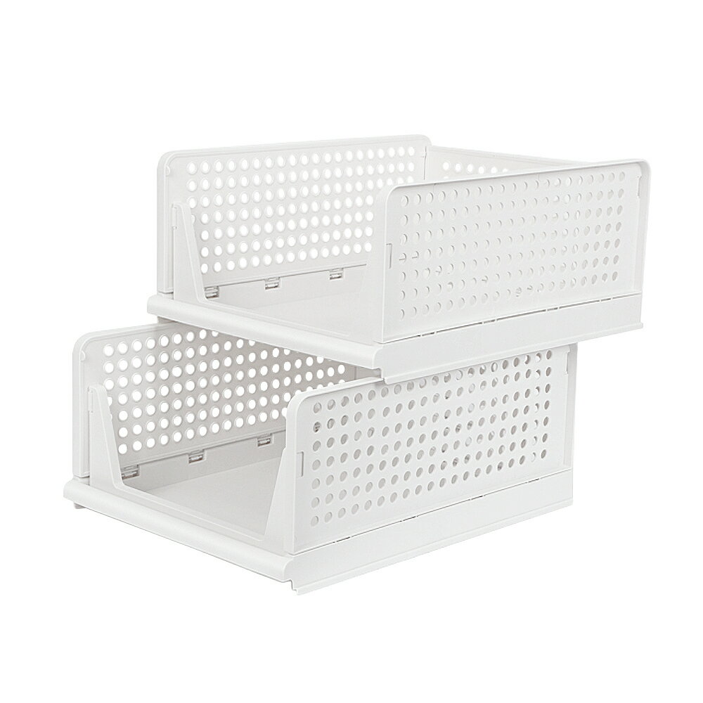 日本SP SAUCE抽取式可疊加-深型摺合收納籃 3