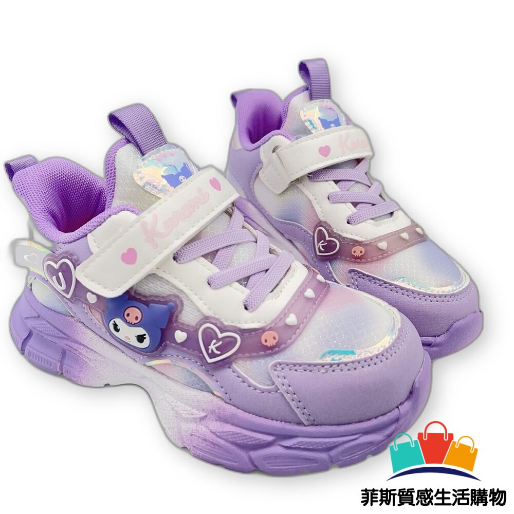 【斷碼出清不退不換】庫洛米輕量厚底運動鞋 - 酷洛米 老爹鞋 三麗鷗 童鞋 大童鞋 休閒鞋 嬰幼童鞋 SANRIO 三麗鷗童鞋 女大童 魔鬼氈鞋 運動鞋 KUROMI 布鞋 卡通童鞋 輕量運動鞋 庫洛米童鞋 女童鞋