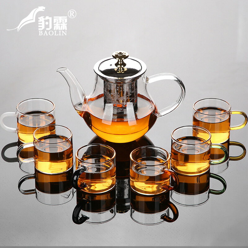 透明玻璃功夫茶具套裝家用高端茶壺泡茶蓋碗茶杯耐熱玻璃大容量