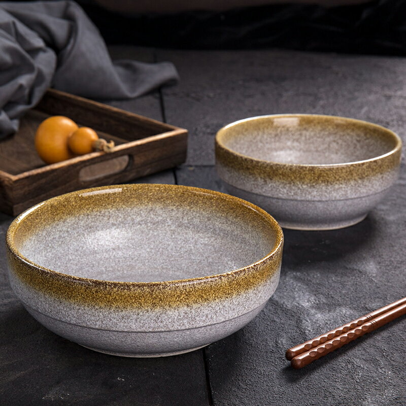 日式復古陶瓷湯碗面碗家用吃飯泡面神器拉面碗飯店餐廳餐具