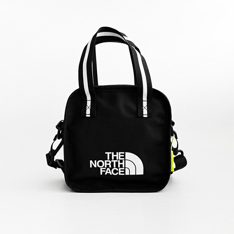 美國百分百【全新真品】The North Face 帆布包 兒童小包 TNF 斜揹包 手提包 LOGO 黑色 CV31