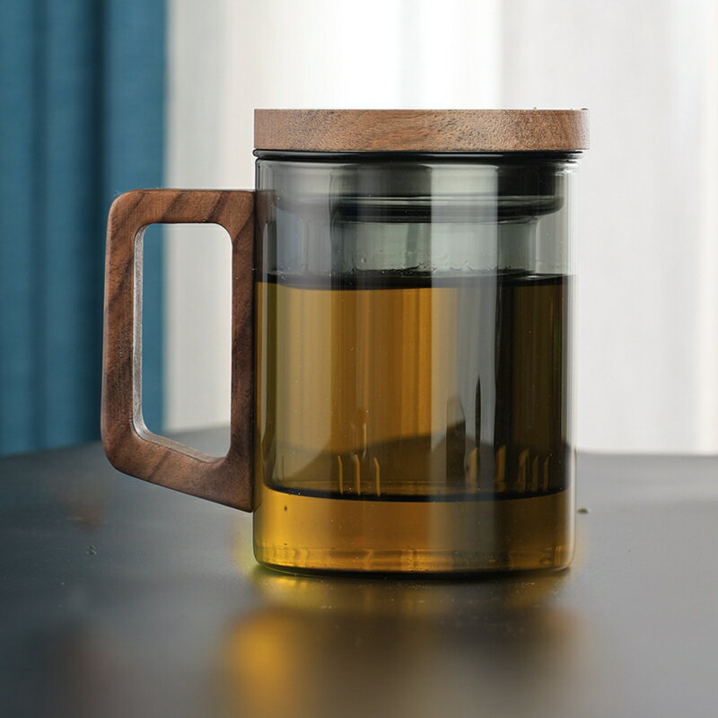 茶水分離杯 泡茶杯 茶水杯 茶杯耐熱泡茶杯茶水分離高檔個人專用泡茶杯男女士辦公室玻璃水杯