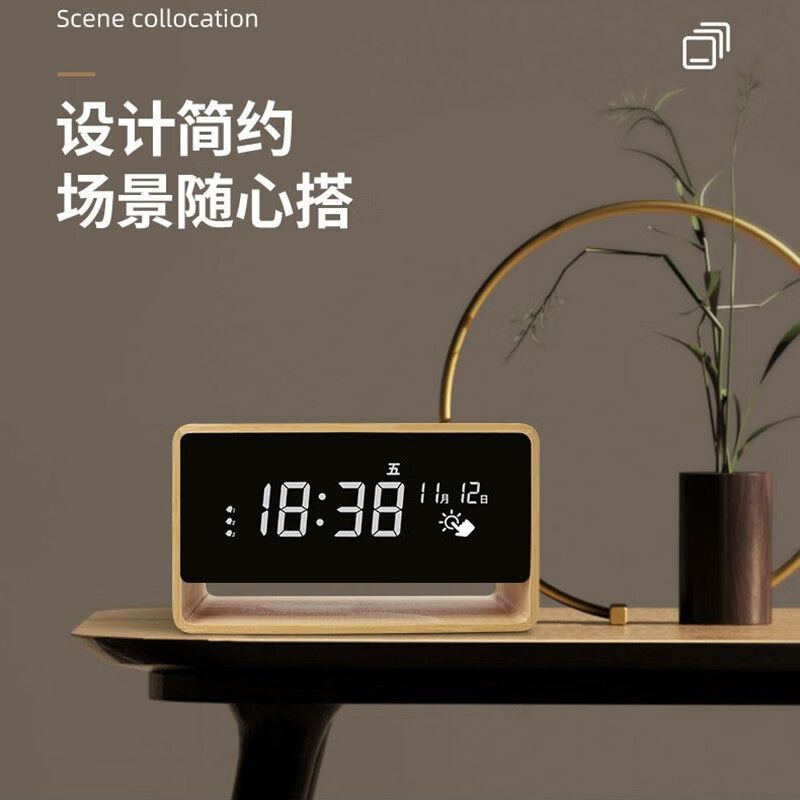 免運/可開發票 創意臺燈臥室床頭燈鬧鐘手機無線充電器桌面擺件小夜燈 快速出貨