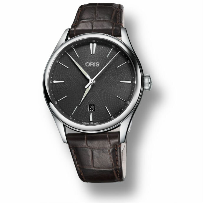 ORIS 豪利時  0173377214053-0752165FC  Artelier系列 優雅古典日期錶 / 黑面 40mm