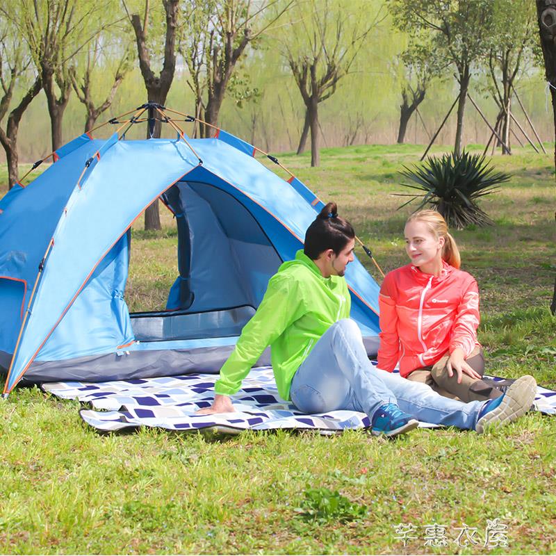 帳篷 帳篷戶外3-4人2人全自動液壓雙層單層防雨帳篷野外露營
