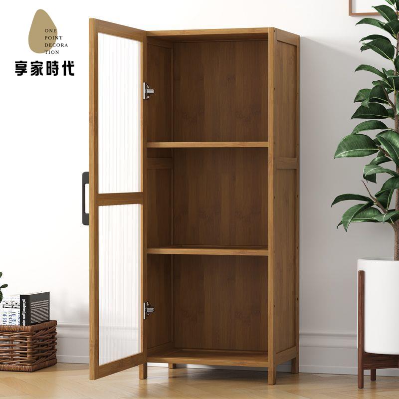 儲物櫃 收納櫃 家用學生書櫃簡易書架儲物櫃帶門落地收納客廳多層靠墻兒童置物架 八折下殺wy27