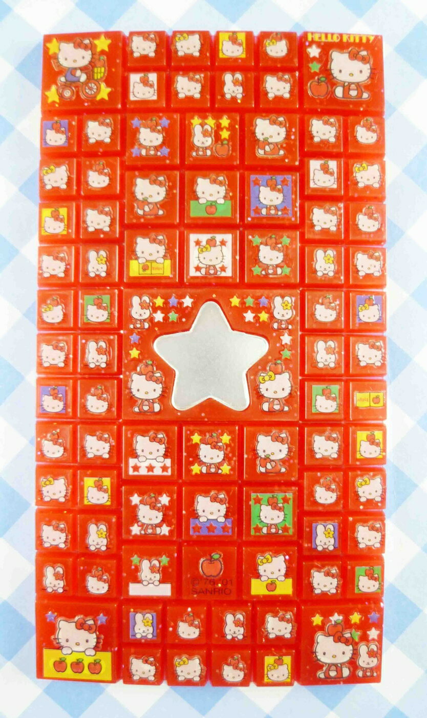 【震撼精品百貨】Hello Kitty 凱蒂貓 KITTY立體貼紙-方塊(紅星) 震撼日式精品百貨
