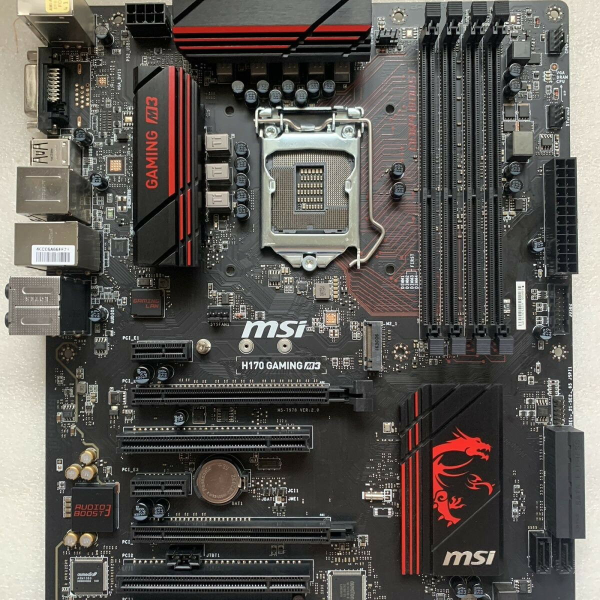 微星 H170 GAMING M3 主機板 電競電腦零件 支援6代7代CPU DDR4 USB3.1 九成新 遊戲必備 高效能穩定運作