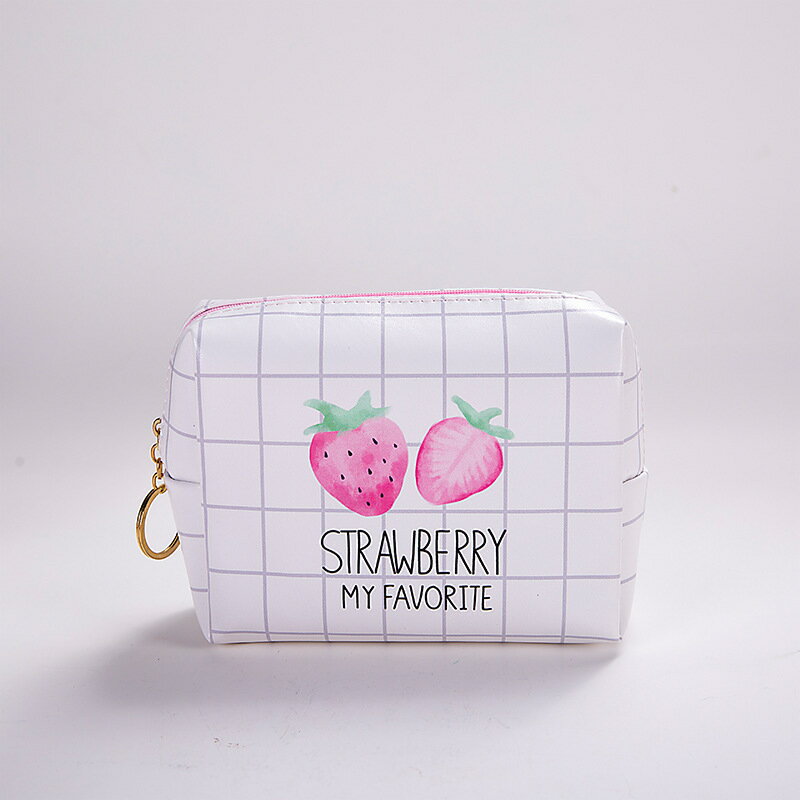 <br/><br/>  韓版創意草莓收納包零錢包-兩個草莓<br/><br/>