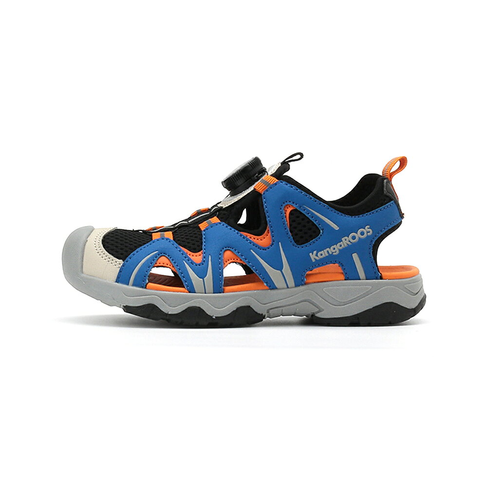 KANGAROOS EXPLOER 護趾旋鈕運動涼鞋 橘藍 KK51966 中大童鞋