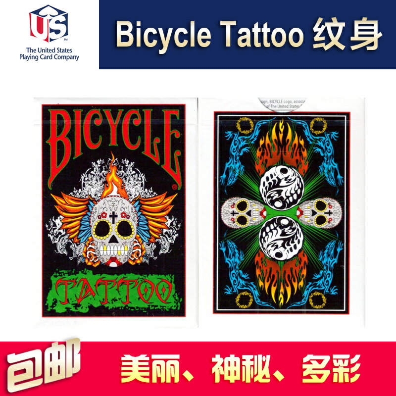 匯奇撲克 bicycle tattoo 紋身 進口收藏花切撲克牌 創意藝術紙牌