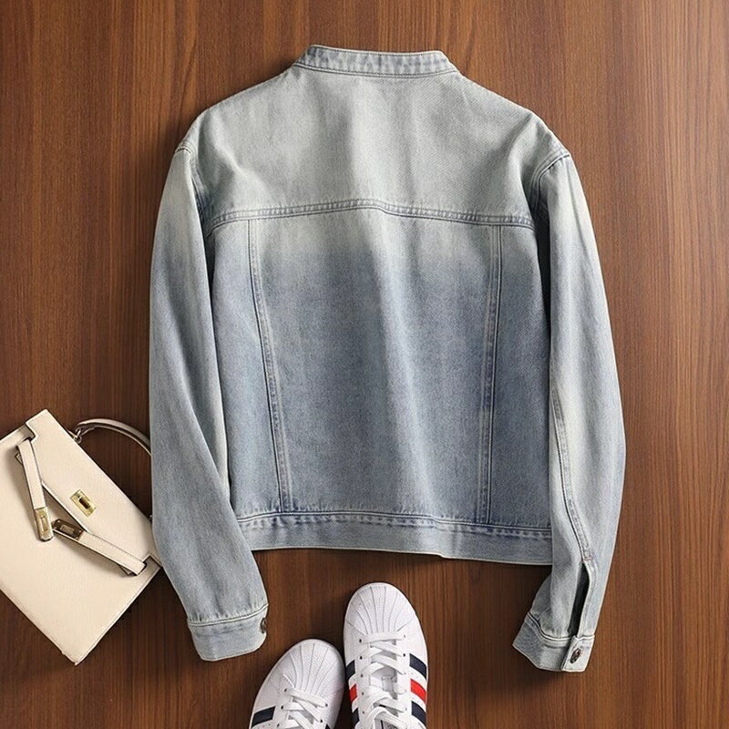 現貨+預購 美式牛仔外套丹寧夾克經典牛仔襯衫-美式復古寬鬆短款女外套74km66【獨家進口】【米蘭精品】 2