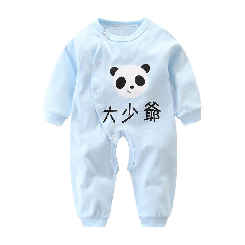 3四4五5六6男7七8八9九10個月秋季嬰兒連體衣服裝女寶寶夏裝0-2歲