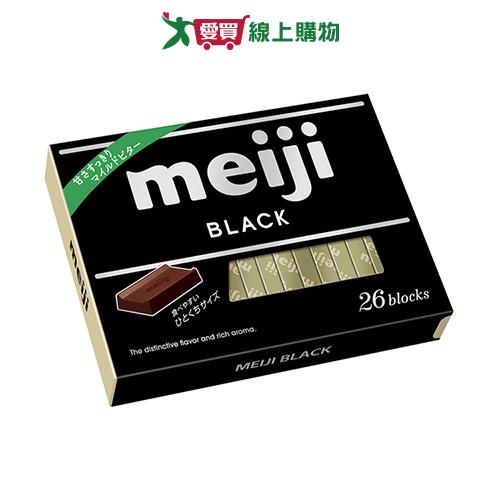 明治盒裝代可可脂黑巧克力120G【愛買】