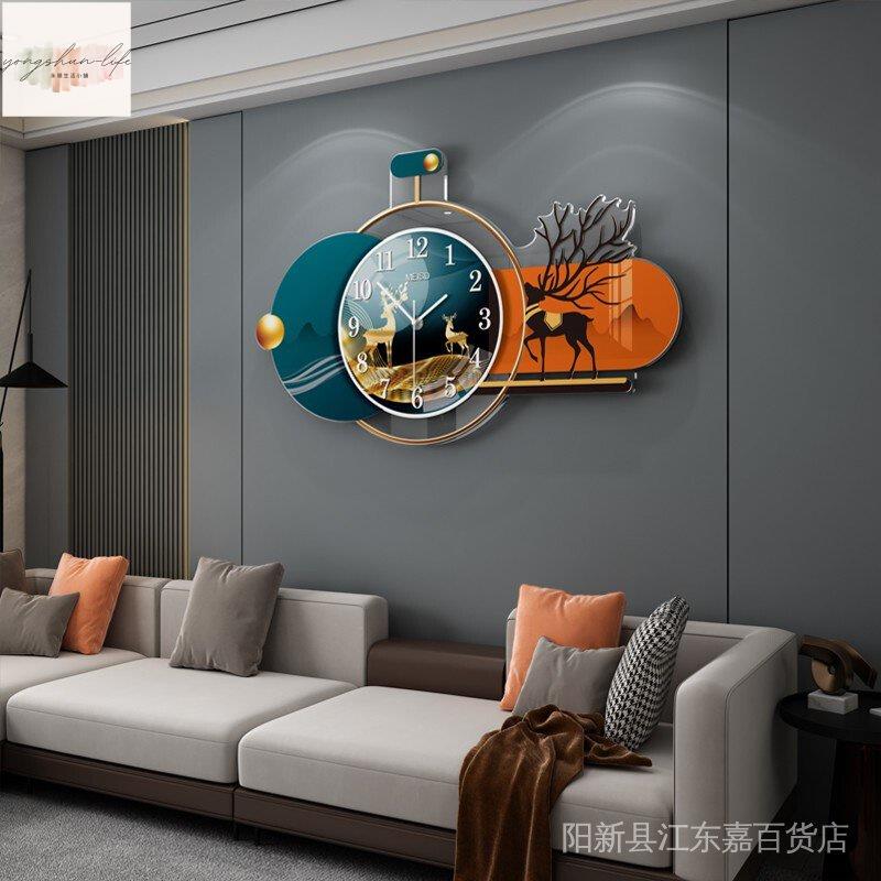 北歐掛鐘鐘錶客廳現代簡約大氣家用時尚網紅創意裝飾掛牆萬年曆時鐘創意鐘錶 北歐風格 簡約風