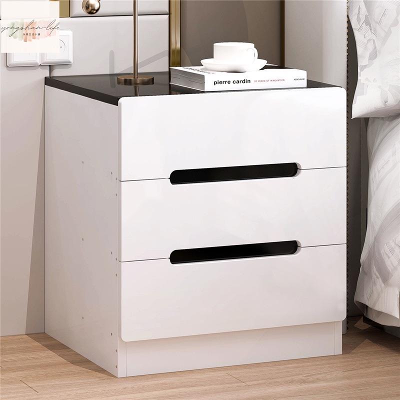 床頭櫃現代簡易置物架北歐ins風臥室床邊收納迷你小型儲物櫃