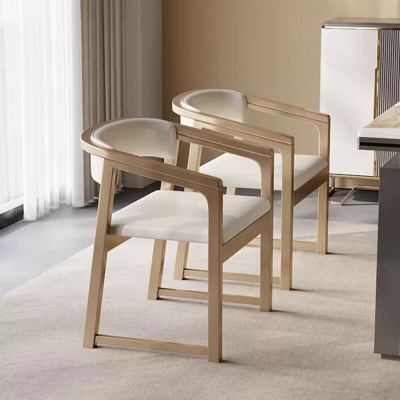 意式輕奢餐椅現代簡約茶室椅子家用靠背椅創意設計師凳子極簡茶椅