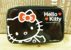 【震撼精品百貨】Hello Kitty 凱蒂貓 鐵製收納包-黑 震撼日式精品百貨