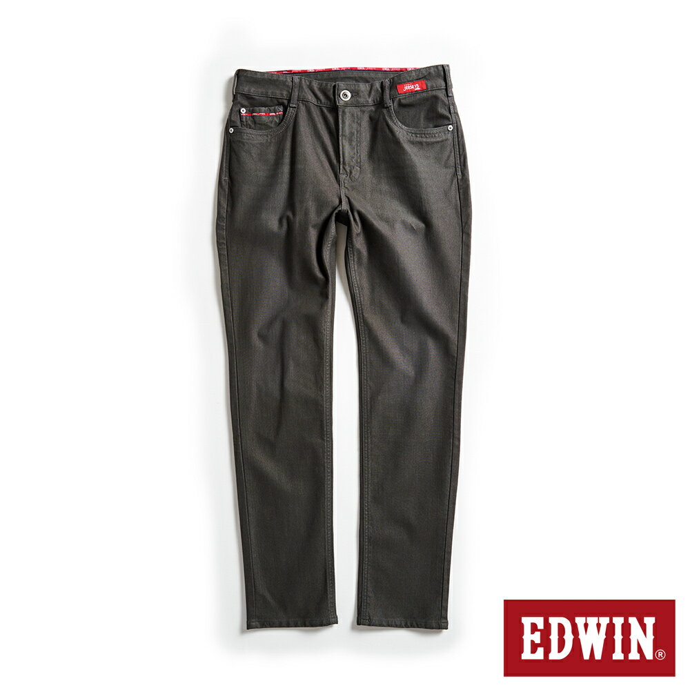 EDWIN 東京紅360°迦績彈力機能小直筒牛仔褲-男款 暗灰色