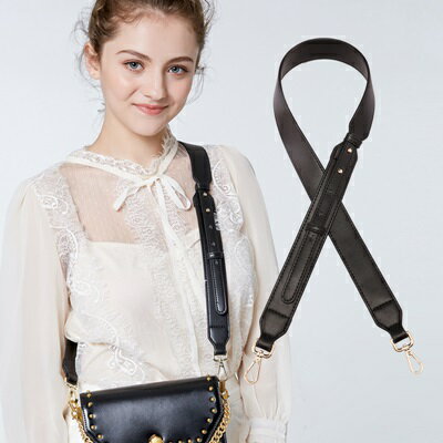 皮革肩背帶-百搭純色可調節包包背帶6色73ve19【獨家進口】【米蘭精品】