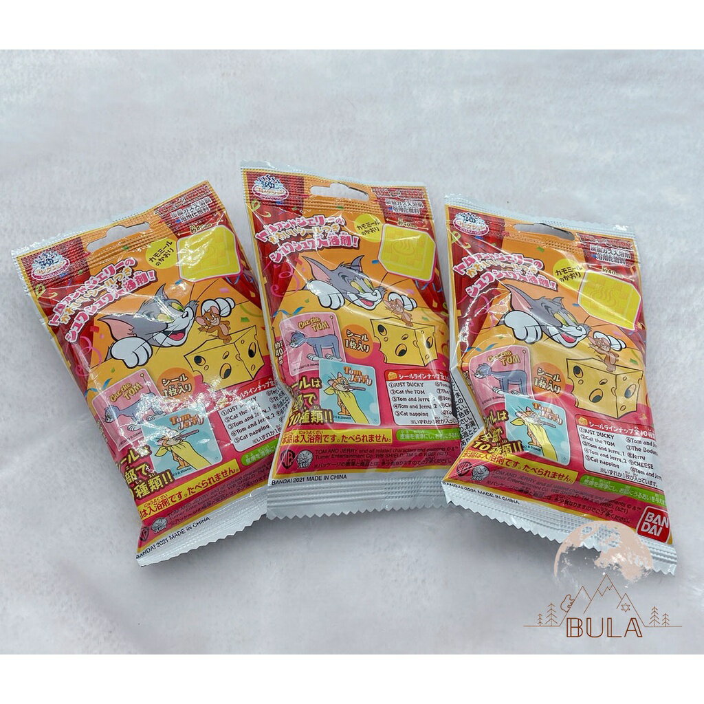 『布拉小舖』【臺灣現貨】日本 湯姆貓與傑利鼠入浴劑 貼紙 卡通泡澡球 沐浴球