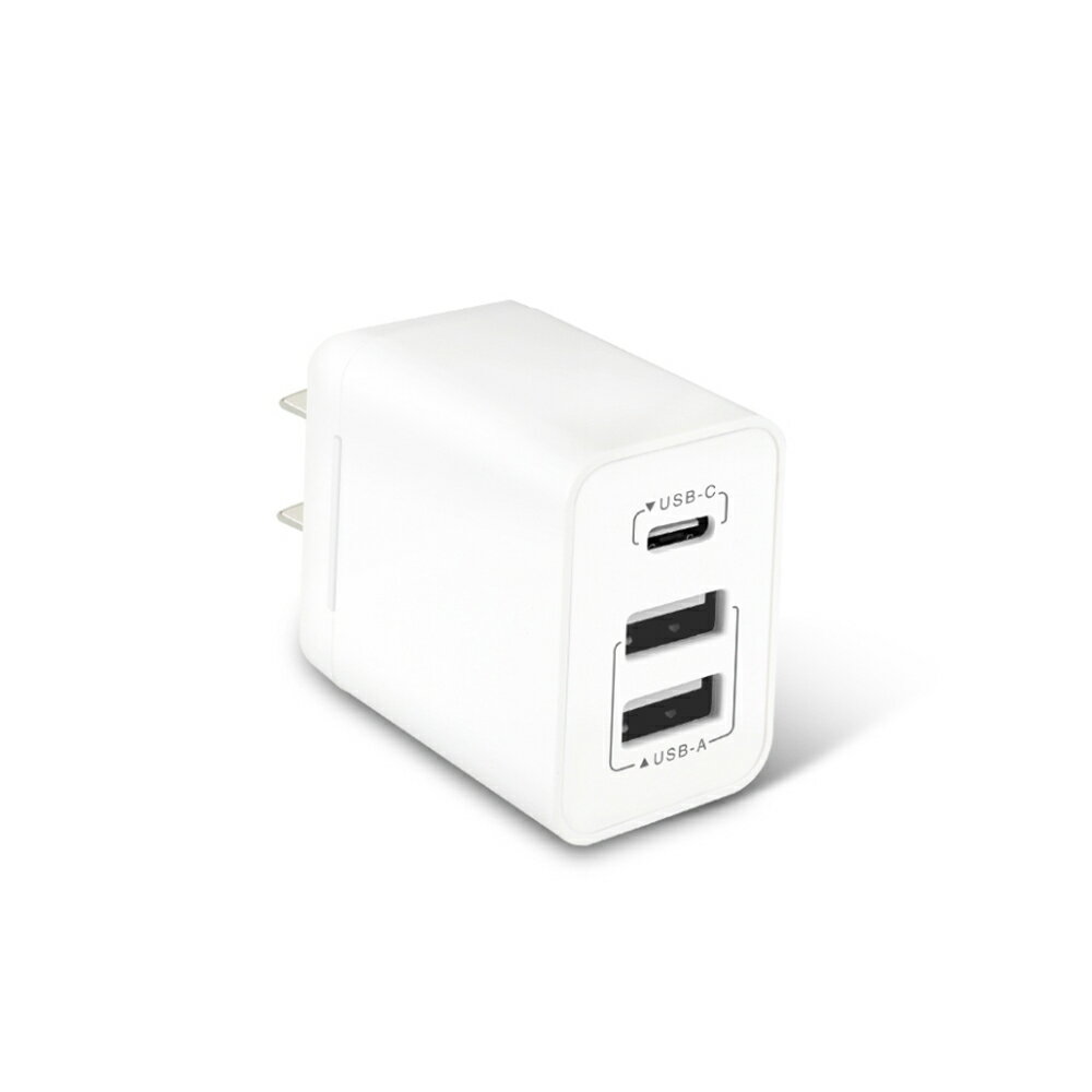 【聖岡科技Dr.AV】USB-331AC三孔3.1A 2USB+1TYPE-C充電器(100-240V)