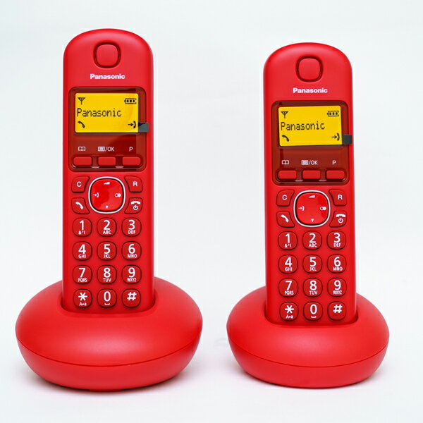 【福利品有刮傷】 Panasonic 國際牌數位DECT 無線電話 KX-TGB212TW (松下公司貨)紅色【APP下單最高22%點數回饋】