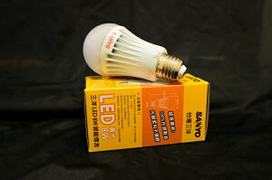 【SLD-208H】三洋SANYO LED 8W節能燈泡 SLD-208H (黃光) E27燈座 (3顆裝)【最高點數22%點數回饋】