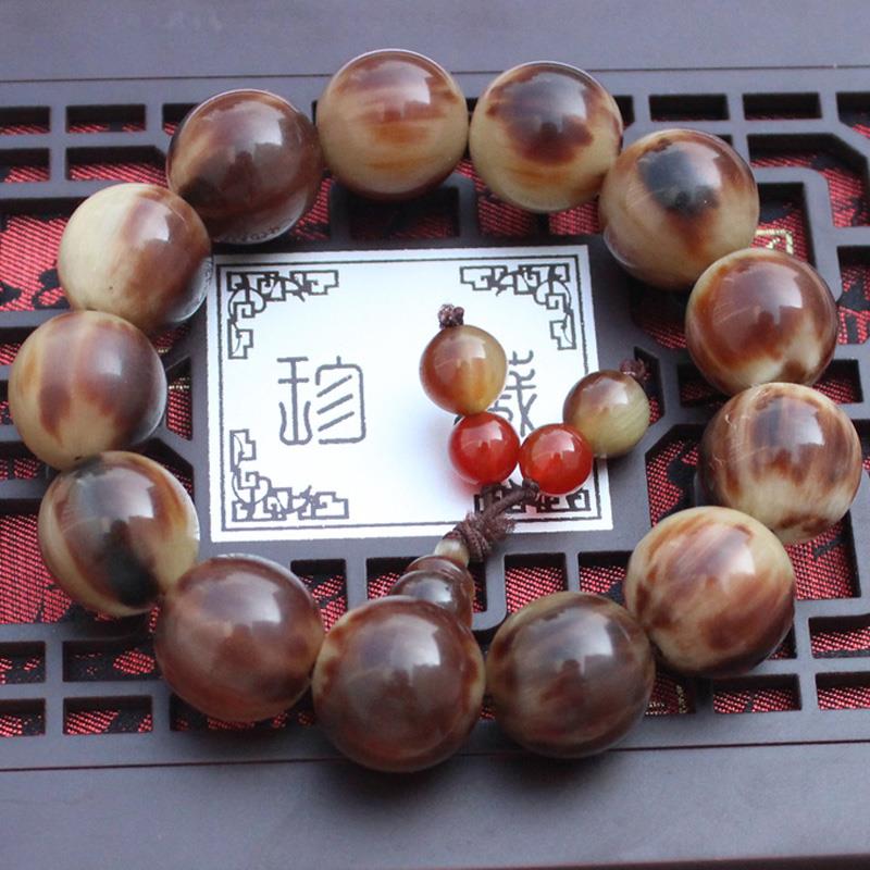 天然西藏犛牛角手串佛珠情侶款手鏈牛骨念珠原創設計菩提配飾包郵