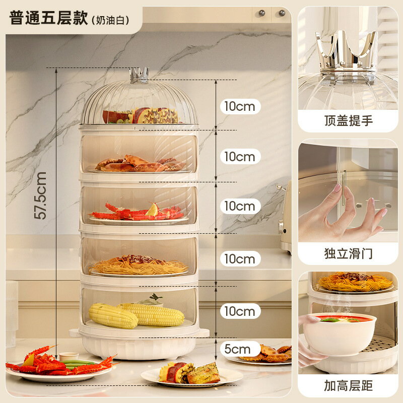 【喜挖】保溫菜罩冬天加熱飯菜熱菜神器冬季家用多層收納架溫菜恒溫罩蓋 0