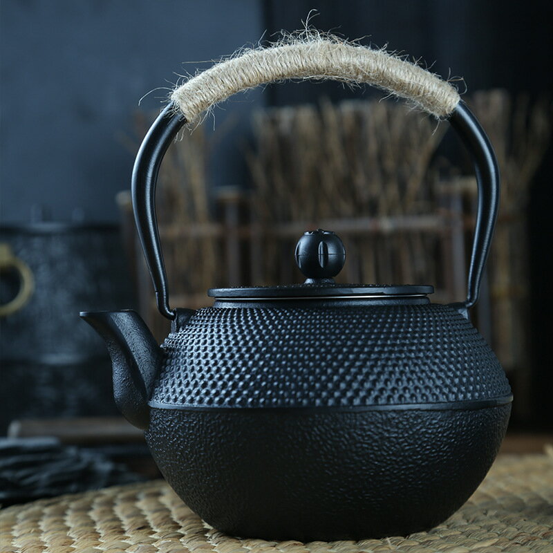 鐵壺小丁鑄鐵茶壺無塗層茶具套裝燒水泡茶生鐵壺顆粒