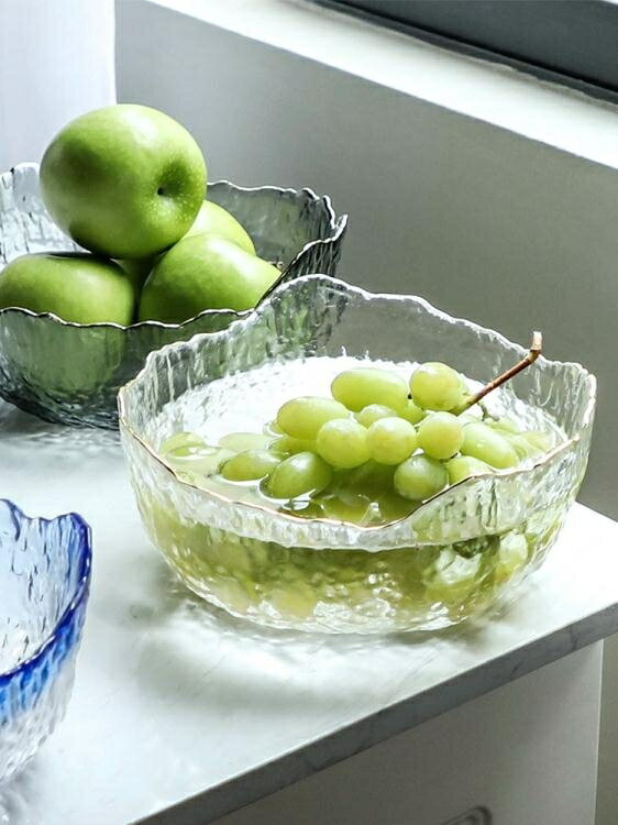 水果盤 WUXIN北歐風格水果盤客廳家用水晶玻璃沙拉碗水果盆創意現代果籃