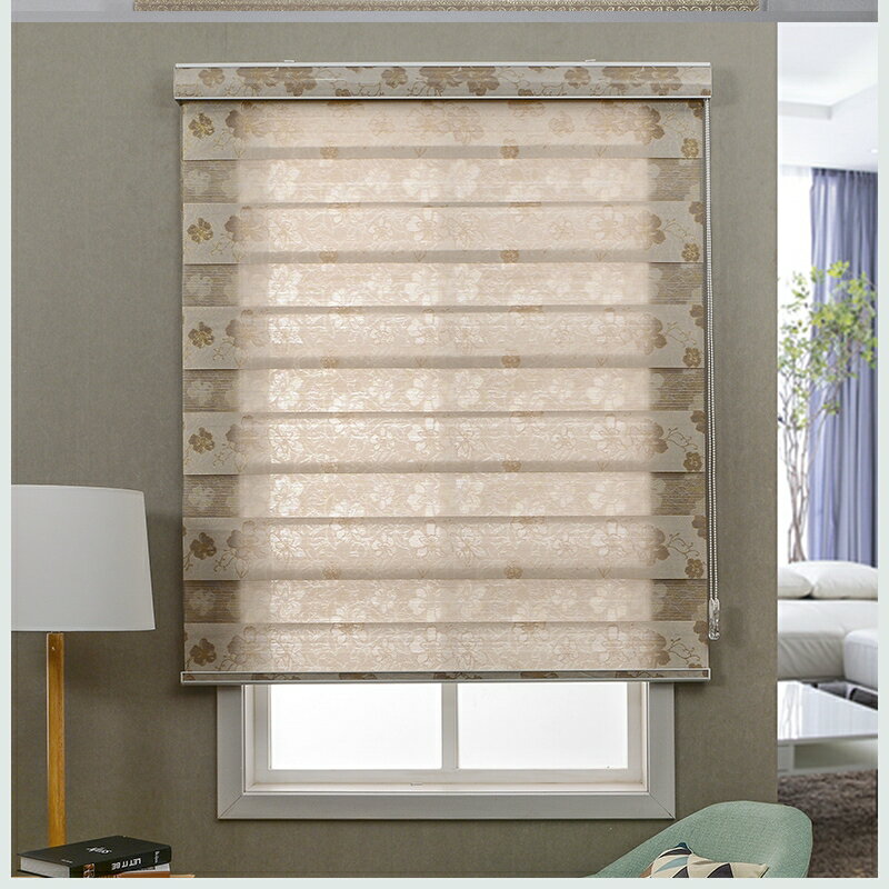 2021廁所窗戶小卷簾拉鏈式間廁所廚房臥室免打孔手拉式百葉窗簾 0