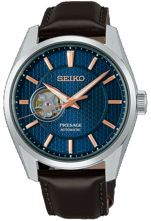 SEIKO 精工錶-黑牌款-PRESAGE新銳系列開芯機械腕錶 6R38-00A0J(SPB311J1)-40mm-藍面皮革【刷卡回饋 分期0利率】【APP下單22%點數回饋】