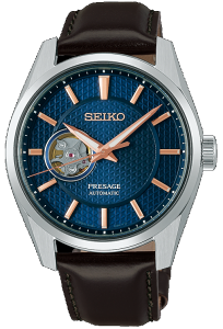 SEIKO 精工錶-黑牌款-PRESAGE新銳系列開芯機械腕錶 6R38-00A0J(SPB311J1)-40mm-藍面皮革【刷卡回饋 分期0利率】【跨店APP下單最高20%點數回饋】
