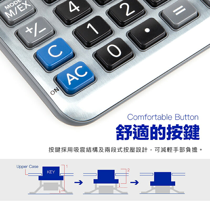 CASIO 卡西歐 商用計算機 MS-80F 雙電力 八位數 大螢幕 5