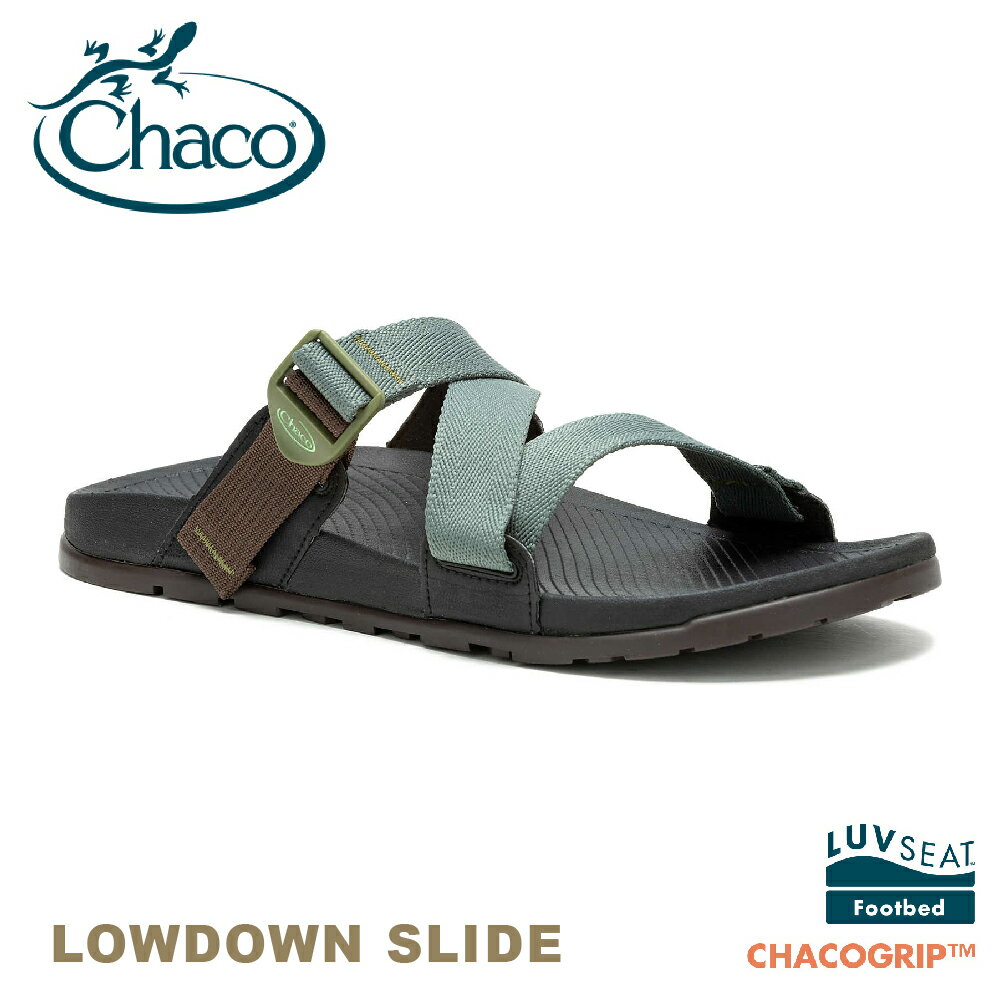 【CHACO 美國 男 LOWDOWN SLIDE 休閒拖鞋《深邃森林》】CH-LSM01HK46/運動拖鞋/休閒涼鞋