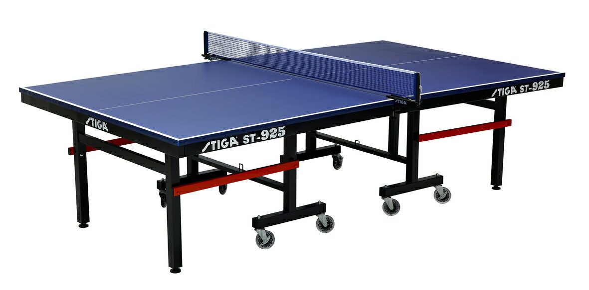 瑞典第一品牌 STIGA ST-925 比賽級原裝進口桌球桌/ 桌球檯/桌球台乒乓球桌 25mm /ST925附網架、桌拍及桌球(部分縣市須加運費，運費為貨到付款）