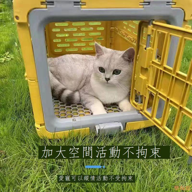 【樂淘館】寵物折疊航空箱外出便攜貓咪狗狗貓籠子小型犬託運箱航空車載貓包