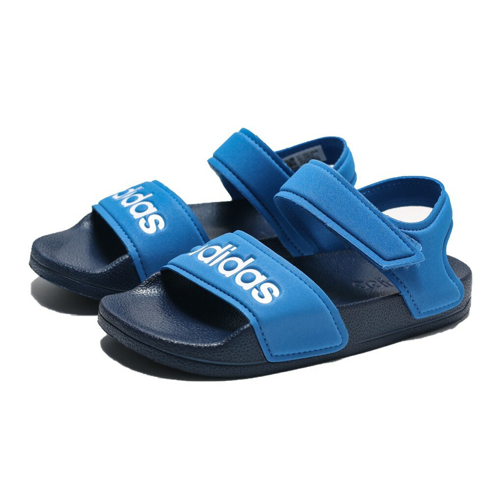 【滿額現折200】ADIDAS ADILETTE SANDAL K 藍白 魔鬼氈 涼拖鞋 中童 (布魯克林) G26878