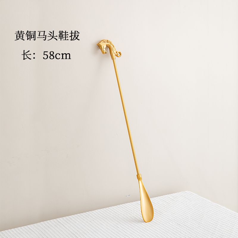 公司貨/附發票 長柄歐式古典黃銅鞋拔子復古輕奢鞋抽提鞋器家用孕婦老人提鞋神器 免運