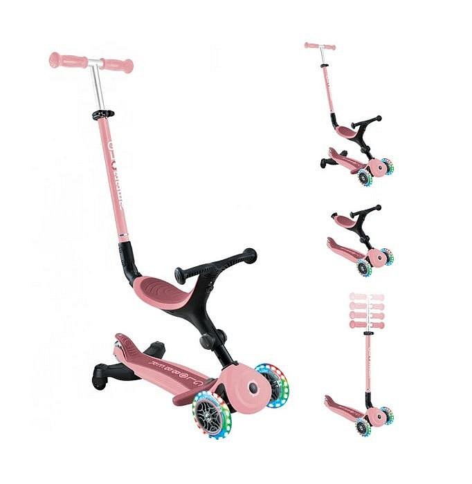 GLOBBER 4合1運動版360度多功能三輪滑板車(白光發光前輪)(4895224411376玫瑰粉) 4210元